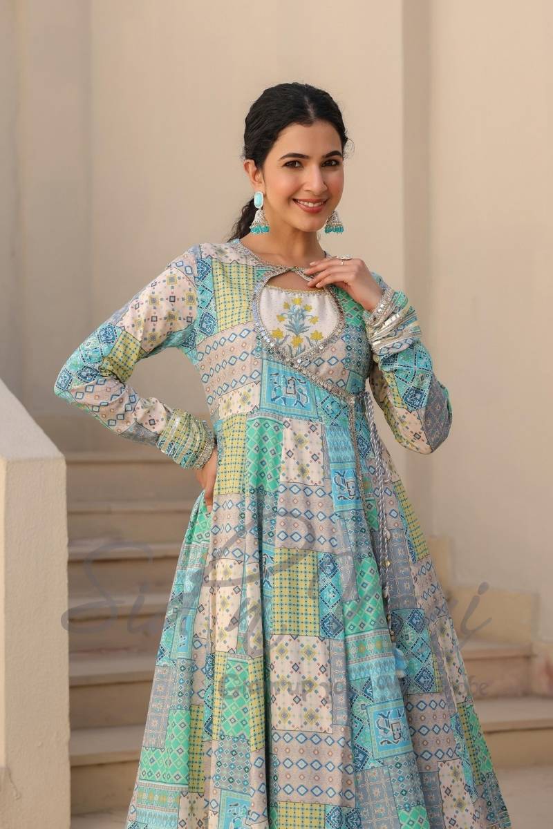 Angrakha Style Anarkali