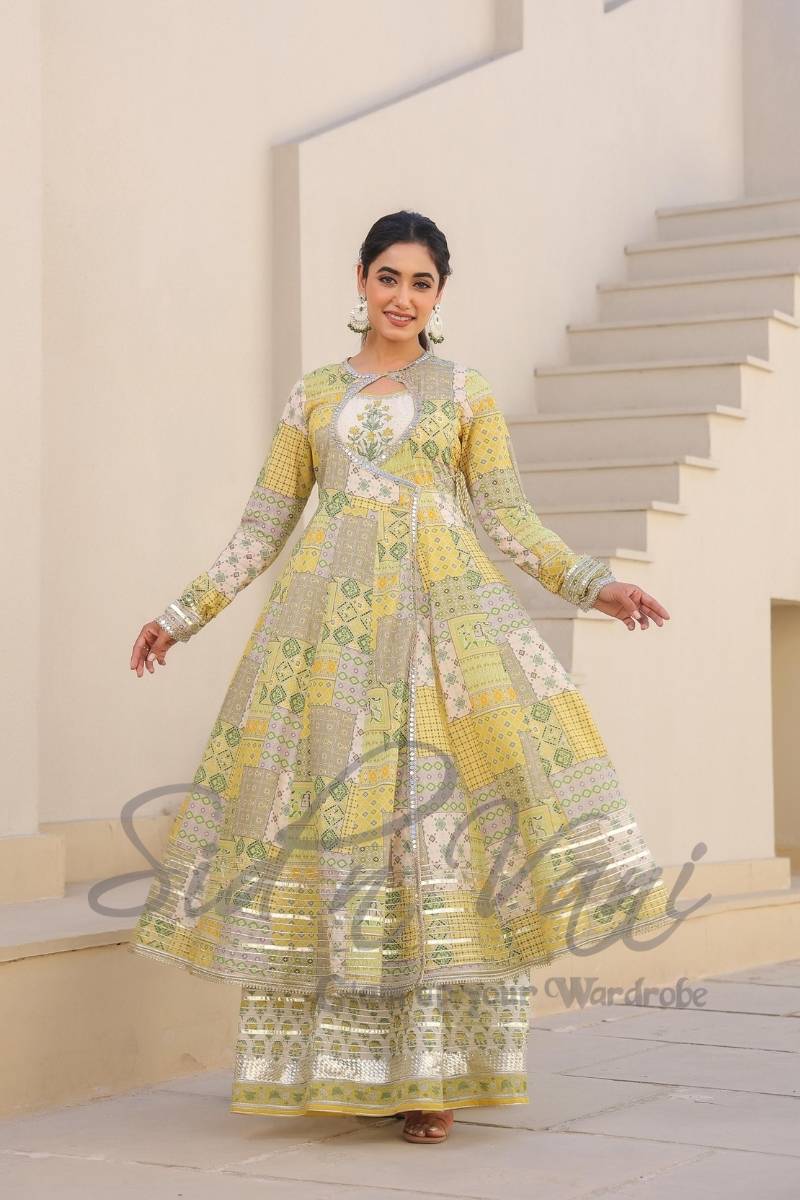 Angrakha Style Anarkali