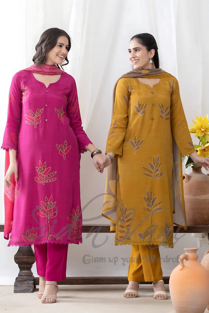 Muslin Cotton Ombre Suit Set