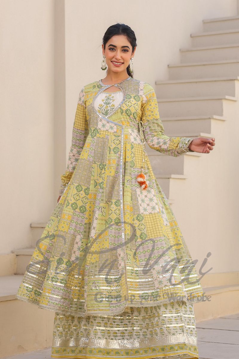 Angrakha Style Anarkali
