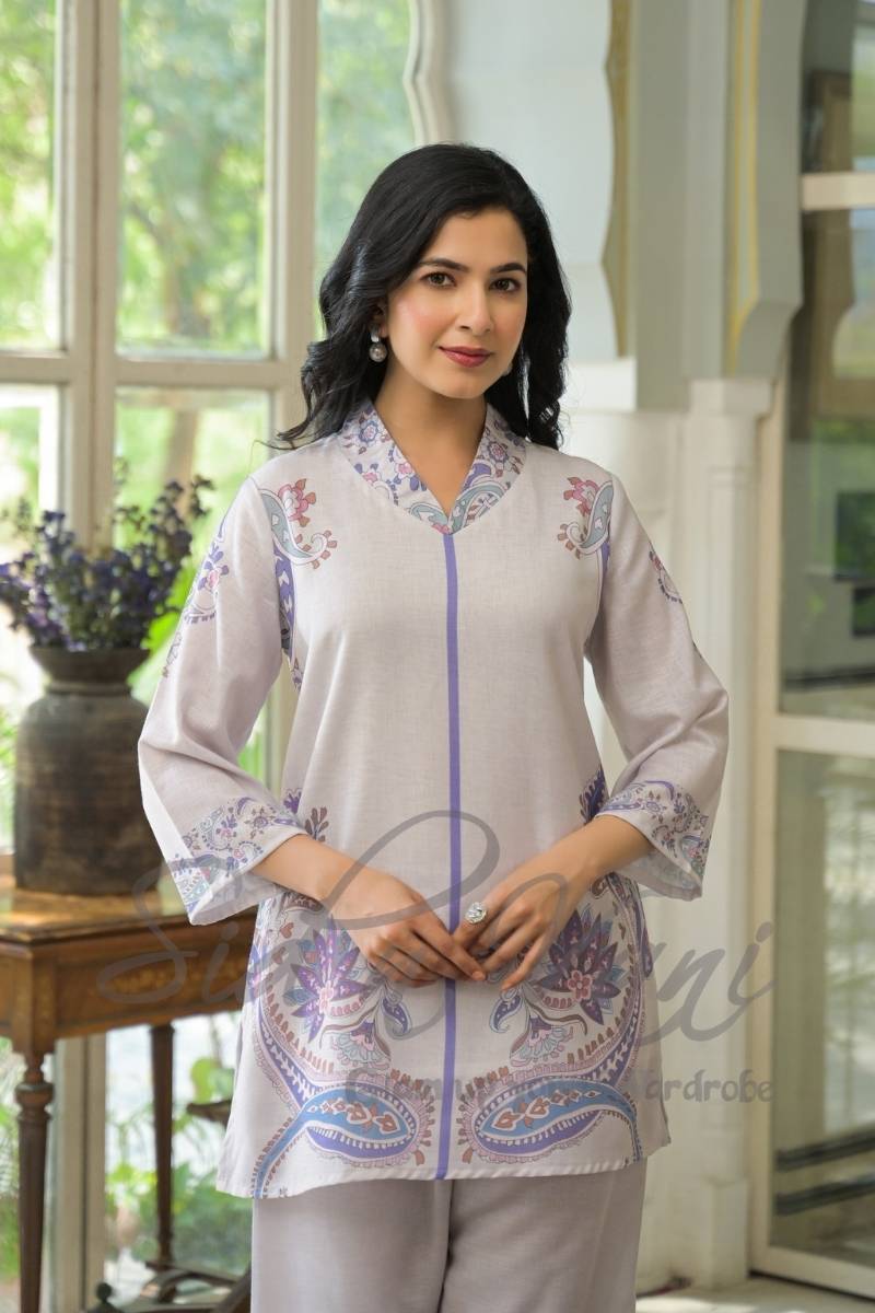 Linen Ambi Floral Corset Top