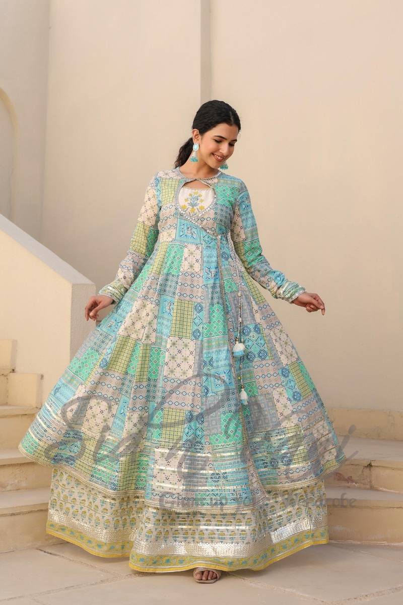 Angrakha Style Anarkali