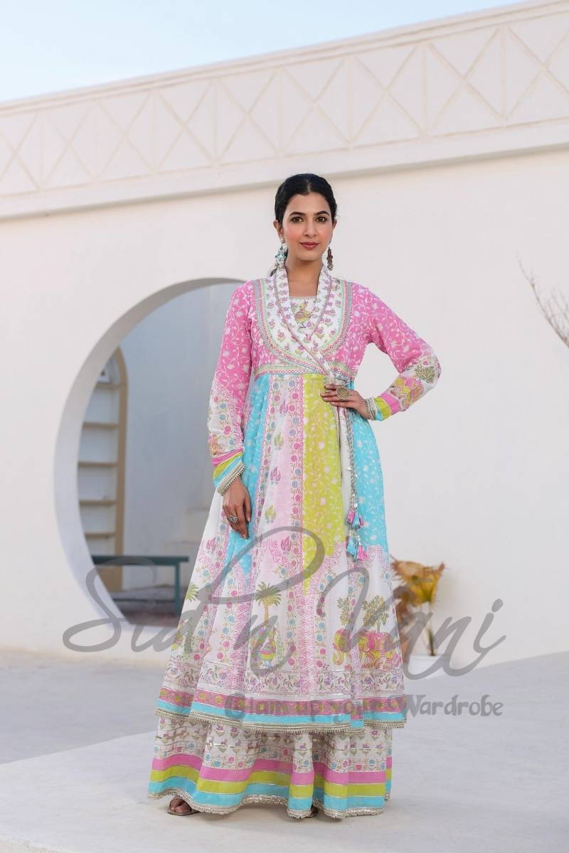 Mul Mul Angrakha 2 piece Set