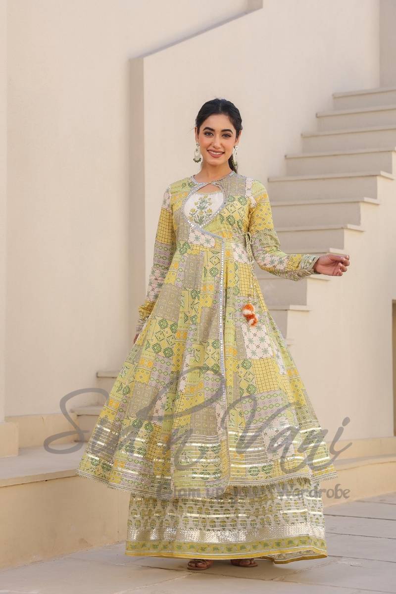 Angrakha Style Anarkali