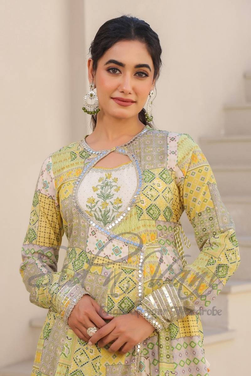 Angrakha Style Anarkali