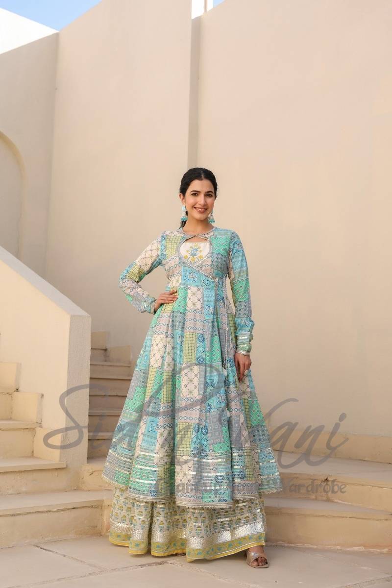 Angrakha Style Anarkali