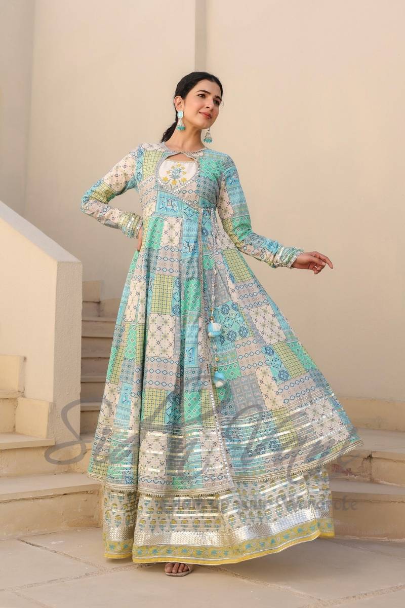 Angrakha Style Anarkali
