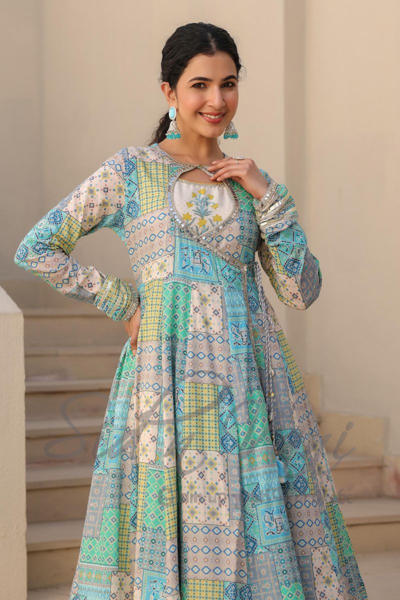 Angrakha Style Anarkali