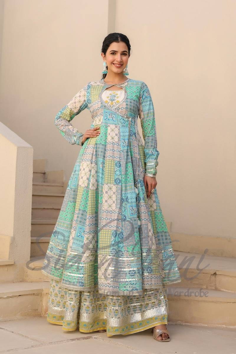 Angrakha Style Anarkali