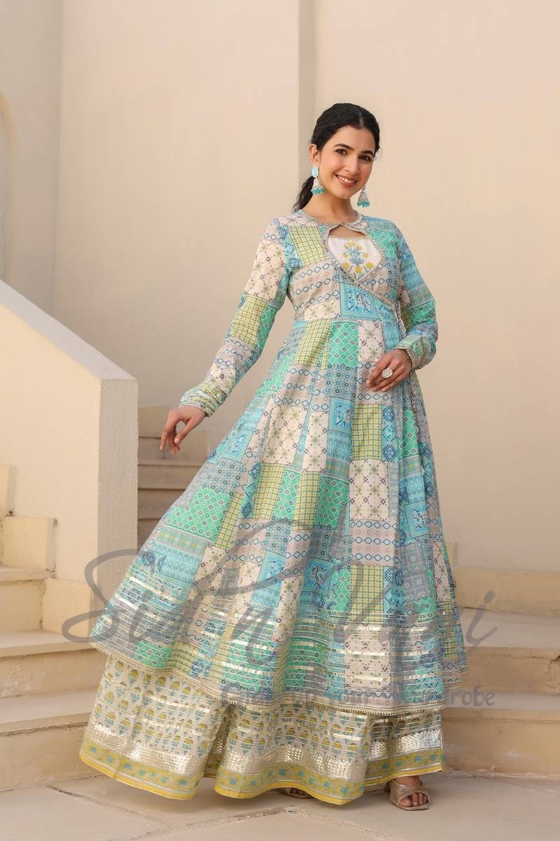 Angrakha Style Anarkali