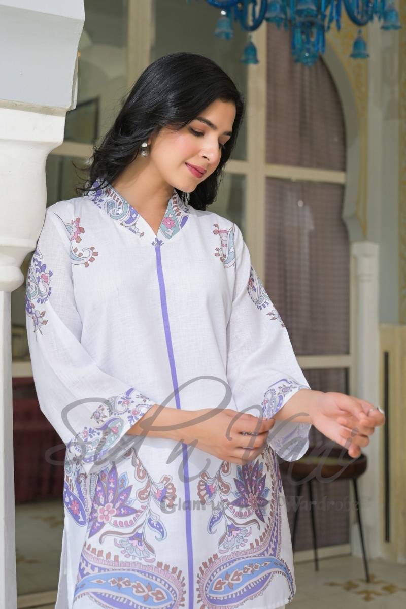 Linen Ambi Floral Corset Top