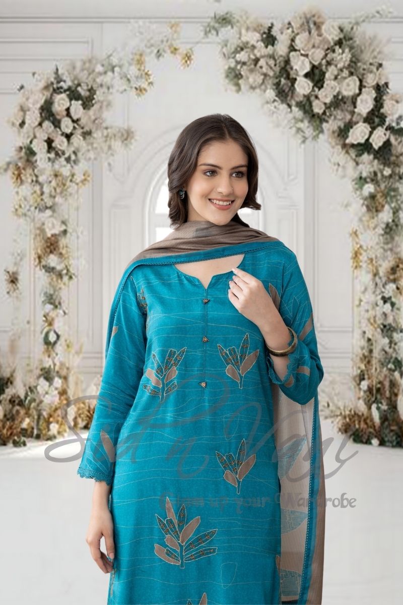 Muslin Cotton Ombre Suit Set